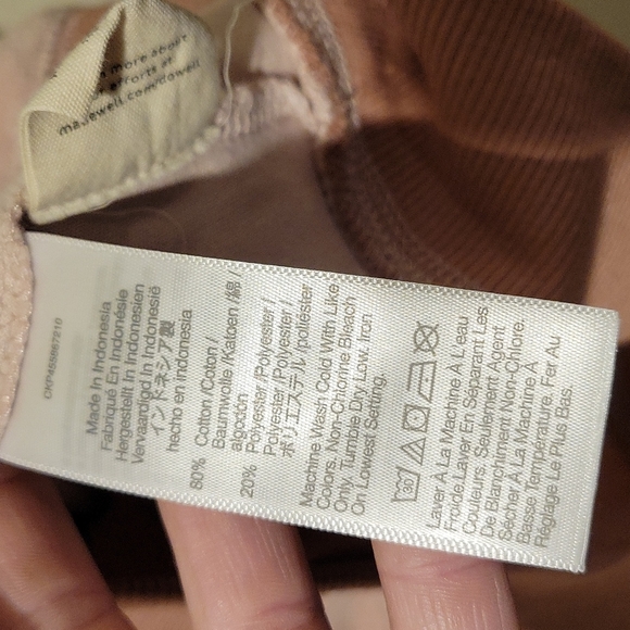❤MADEWELL MWL VELOUR HALF ZIP  PULLOVER, XXS - Picture 3 of 5